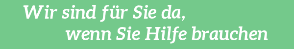 Wir sind fur Sie da 600x100